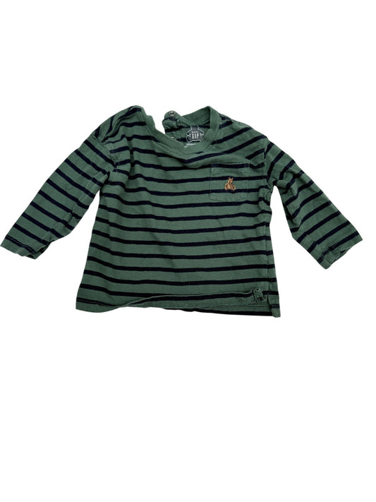 Baby Gap Striped Pocket Long Sleeve Shirt 6-12M