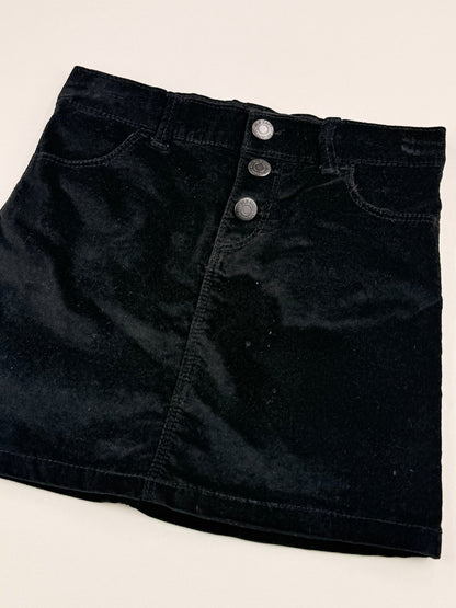 Old Navy Black Velvet Button-Front Skirt 5T