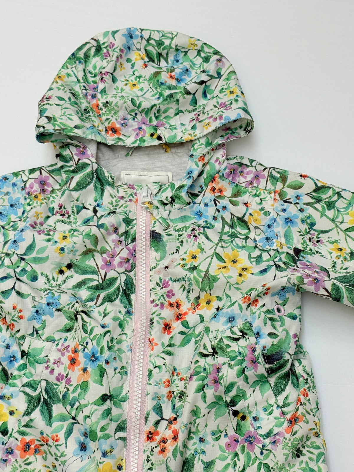 Next Floral Hooded Jacket 6-9 Months