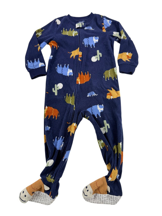 Carter's Navy Bison Fleece Sleeper 2T