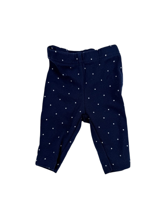 Child of Mine Navy Polka Dot Leggings Newborn