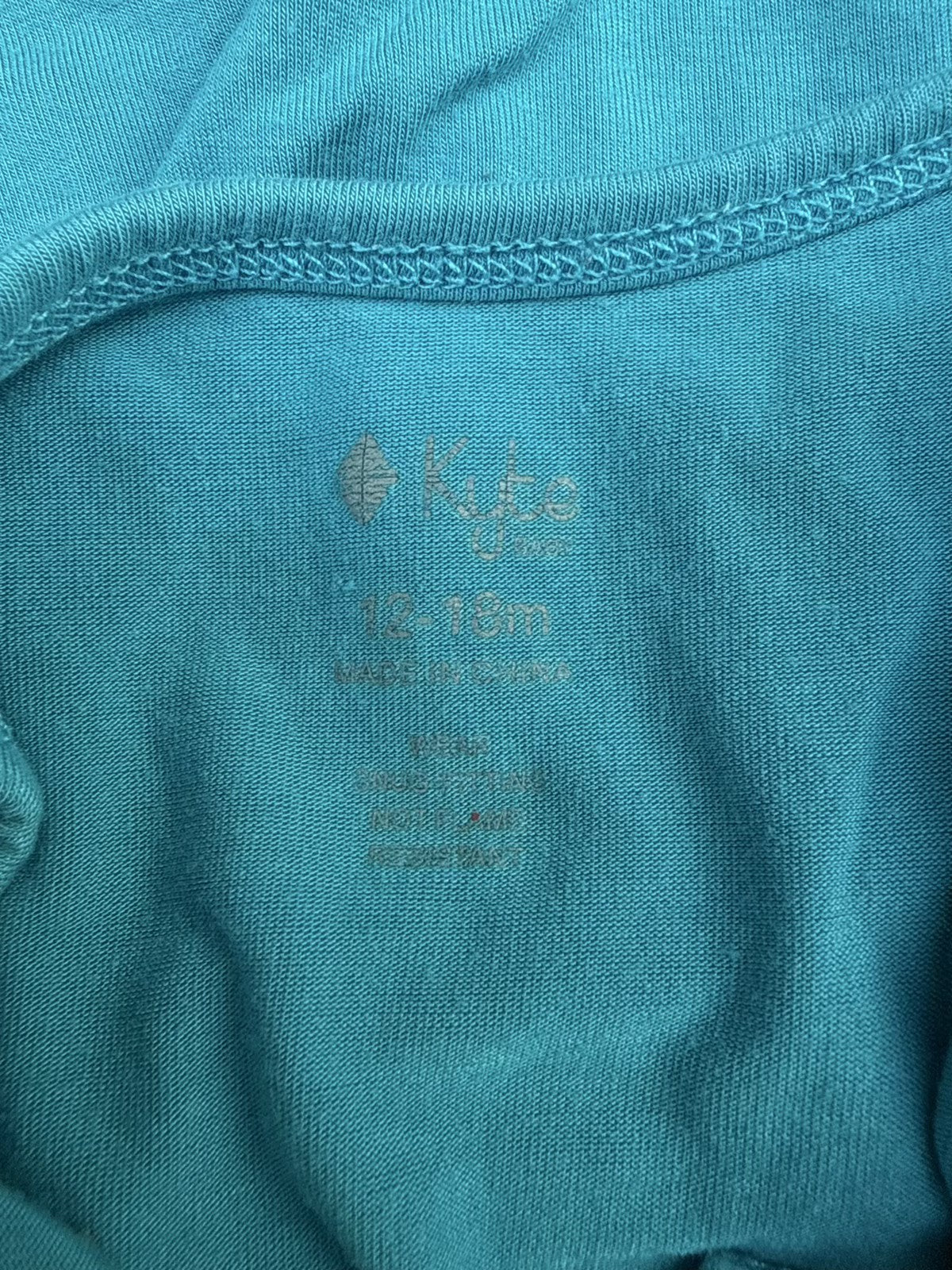 Kyte Baby Teal Sleeveless Henley Bodysuit 12-18m