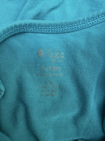 Kyte Baby Teal Sleeveless Henley Bodysuit 12-18m