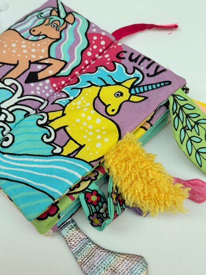 Anne Wilkinson Jellycat Unicorn Tails Fabric Book