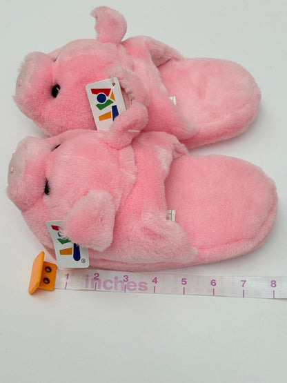 NWT - Angel Toy Pink Pig Plush Slippers 3Y+