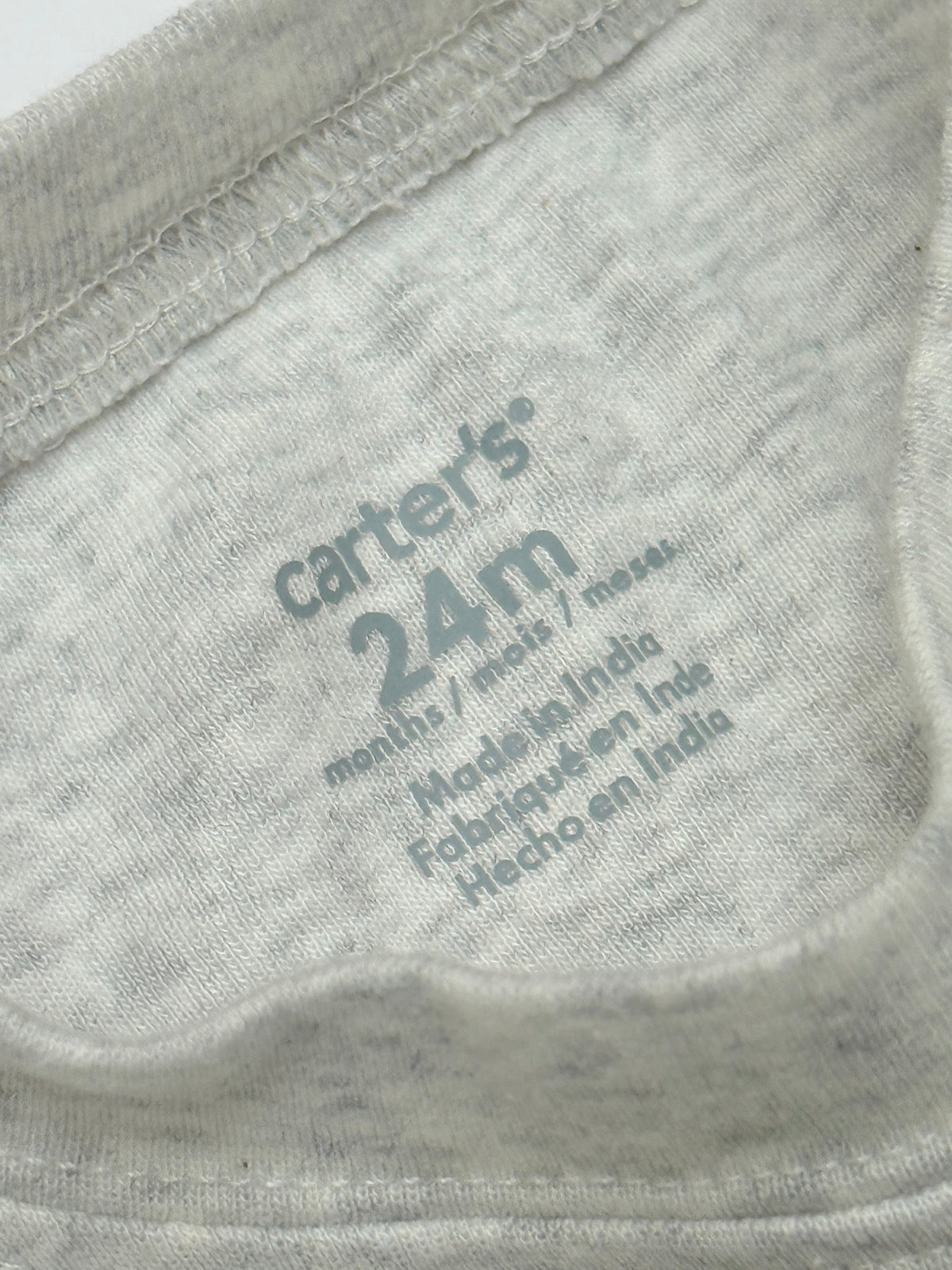 Carter's Gray Long Sleeve Bodysuit 24m