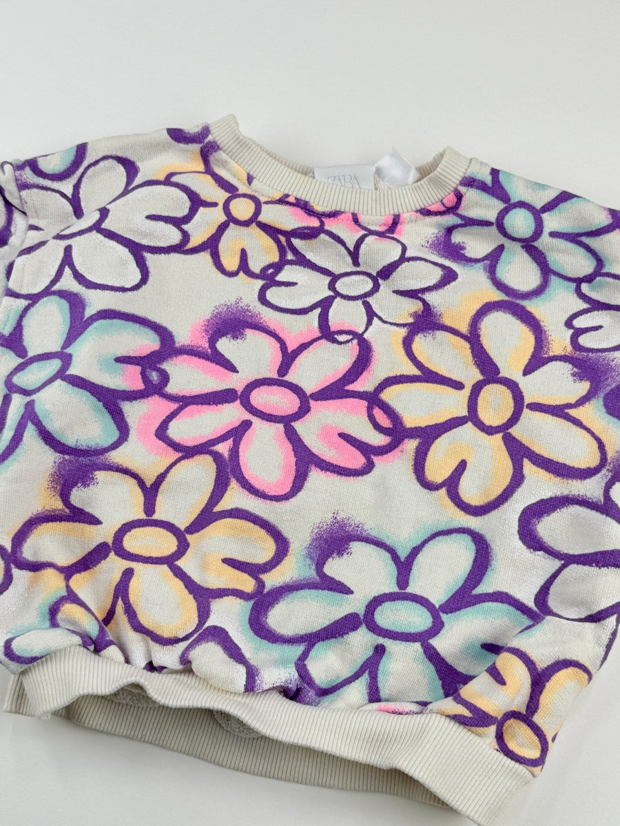 Zara Floral Sweatshirt Size 2T