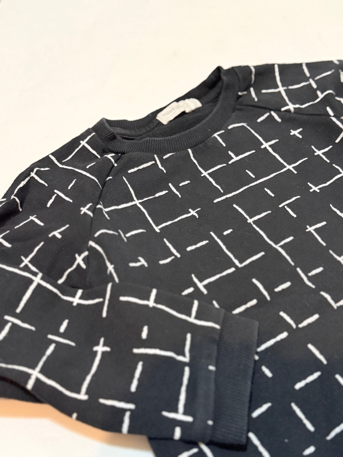 Miles The Label Grid Print Sweatshirt Size 4