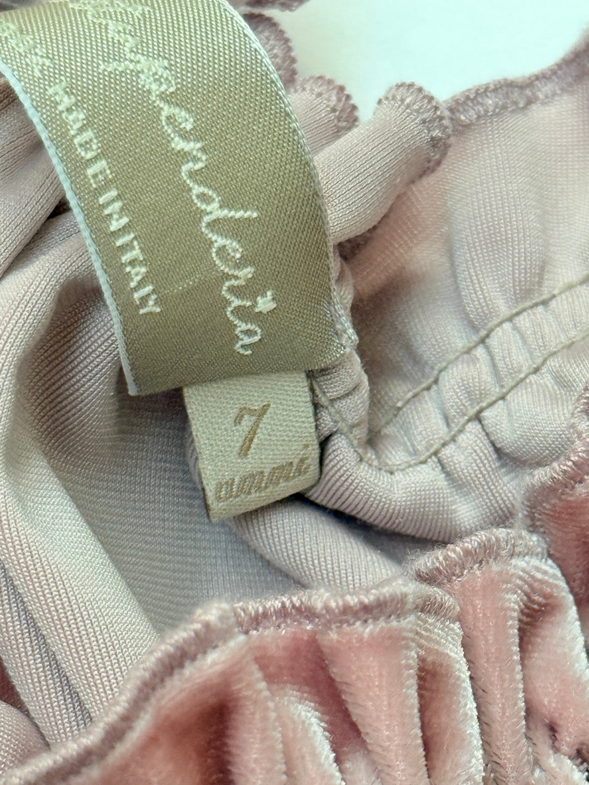 La Stupenderia Pink Velvet Dress Size 7