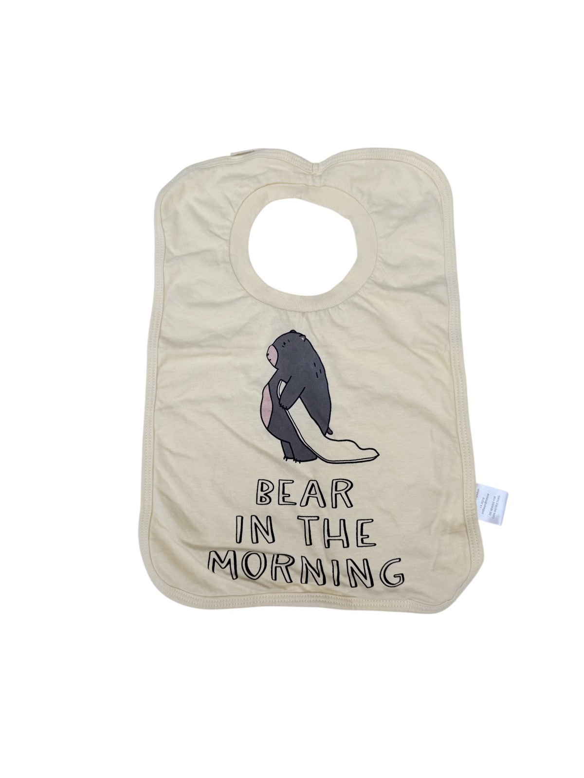 Millie and Moose Bear in the Morning Bib OS