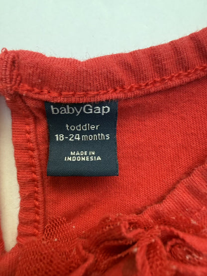 Baby Gap Red Long Sleeve Top 18-24m