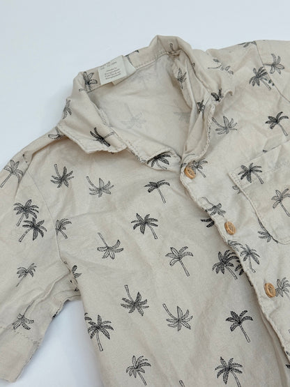 H&M Palm Tree Print Shirt 12-18M