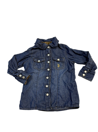 U.S. Polo Assn Denim Snap Shirt Size 2T