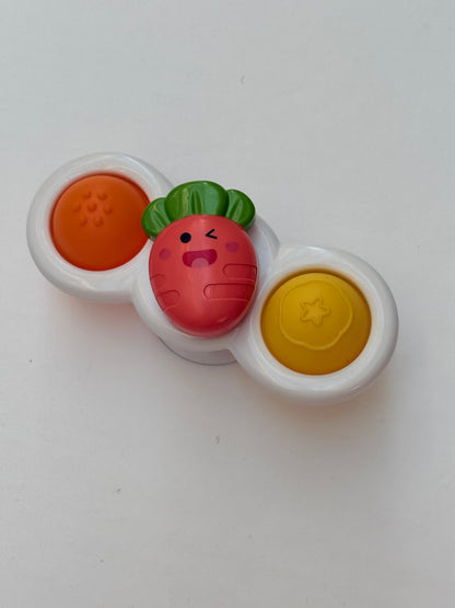 Vegetable Suction Cup Spinner Sensory Baby Toy