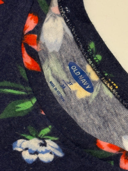 Old Navy Floral Navy T-Shirt 3T