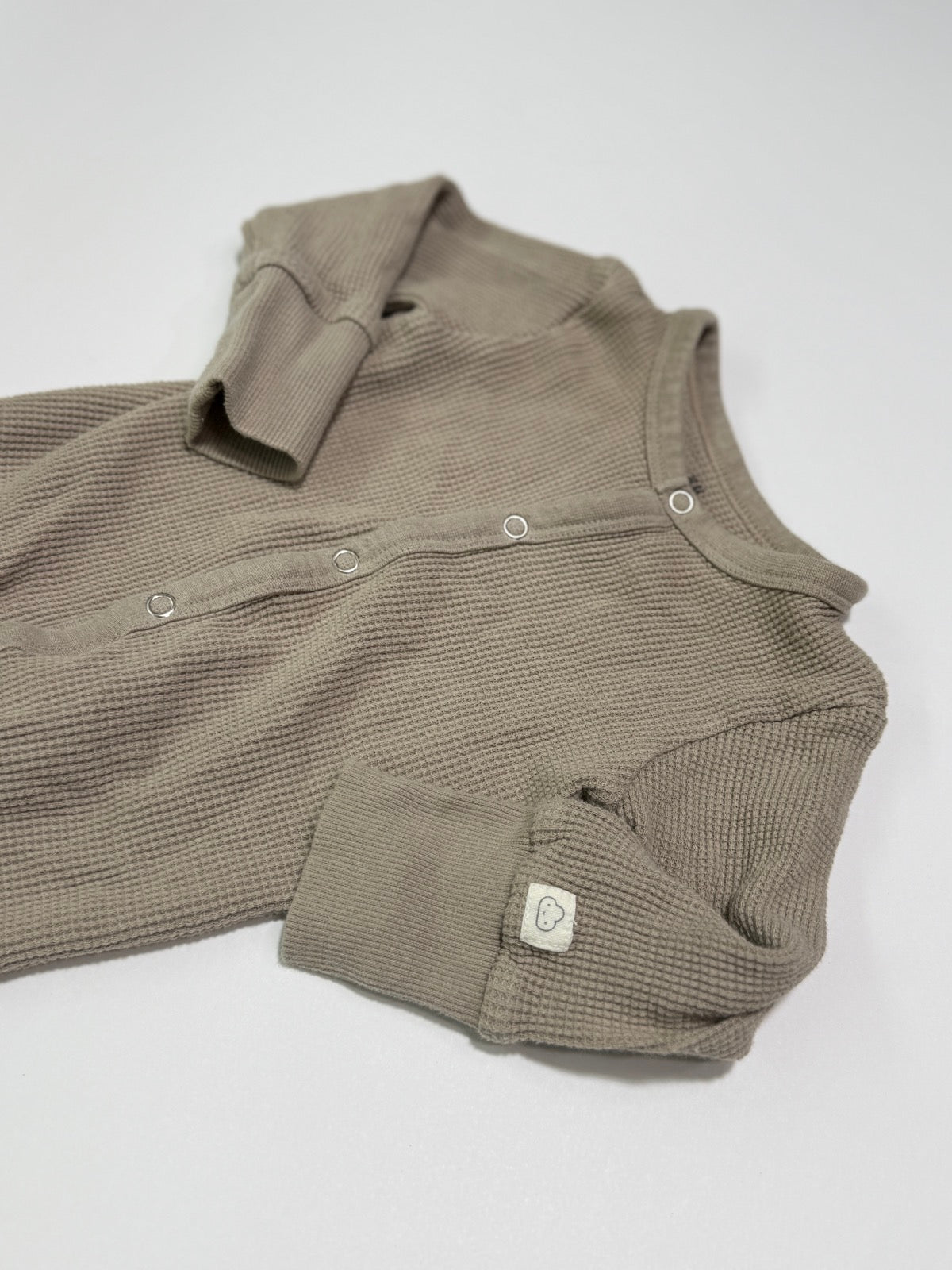 H&M Taupe Waffle Knit Romper 6-9m