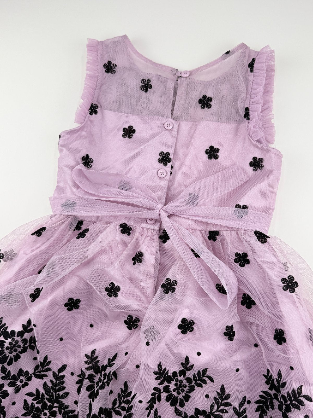 Jona Michelle Lavender Floral Flocked Dress Size 8