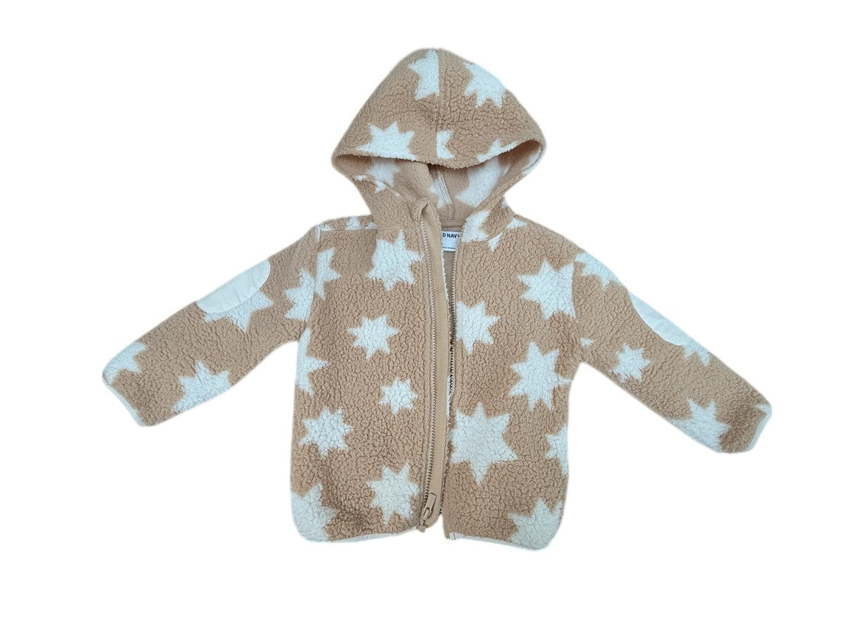 Old Navy Star Sherpa Zip Hoodie 4T