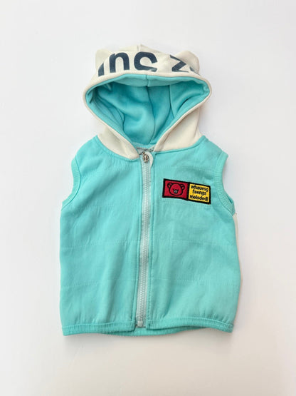 Ozi Shule Bear Hoodie Vest Set Size S