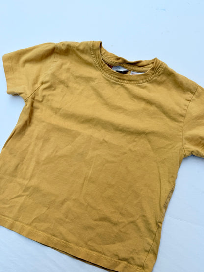 Zara Mustard Yellow T-Shirt Size 2-3Y