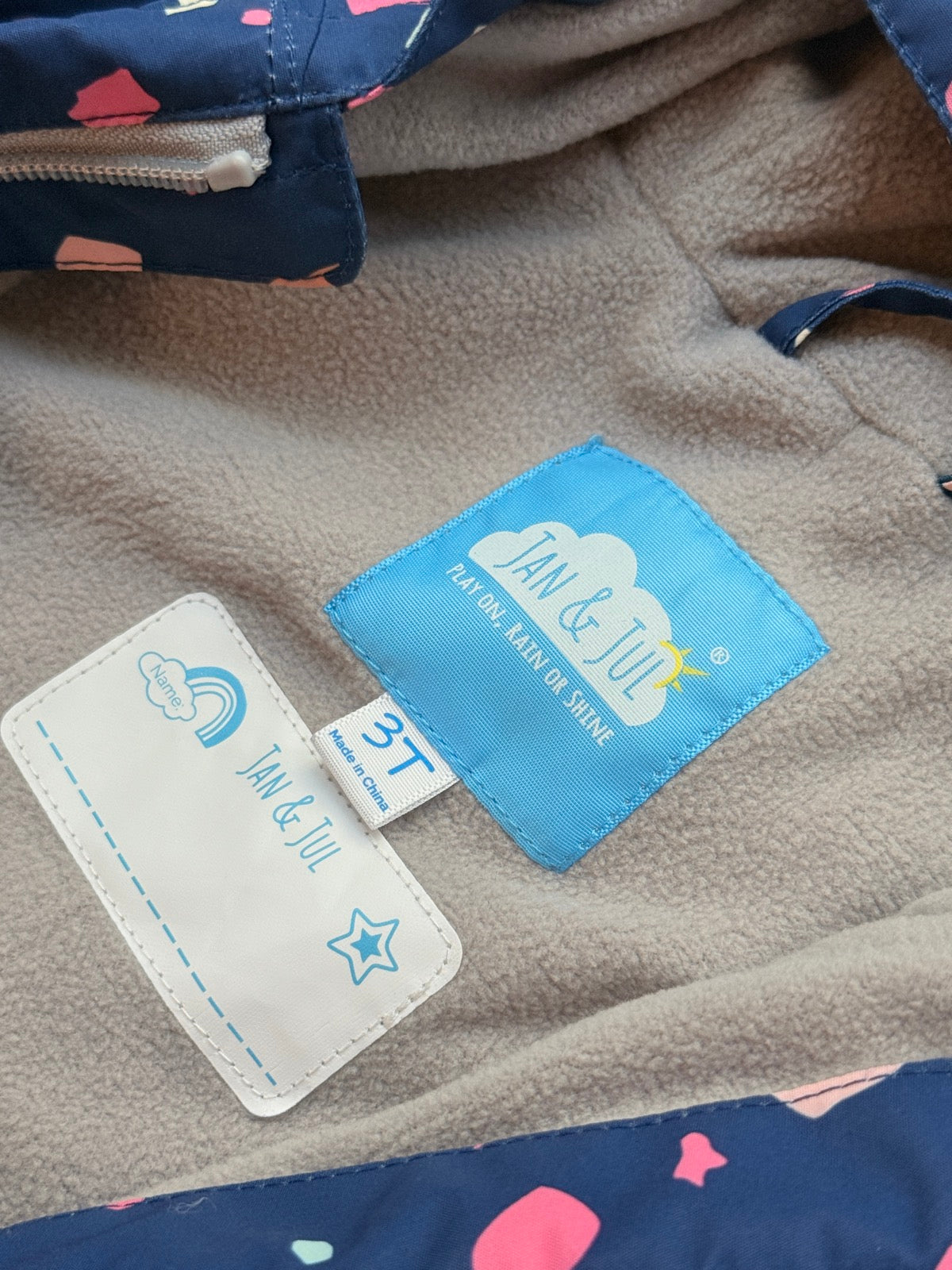 Jan & Jul Waterproof Fleece-Lined Puddle Suit 3T