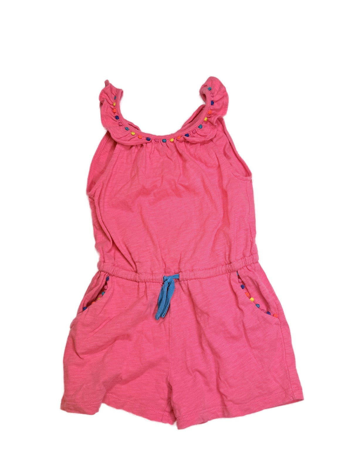 Mini Boden Pink Pom-Pom Romper Size 3-4Y