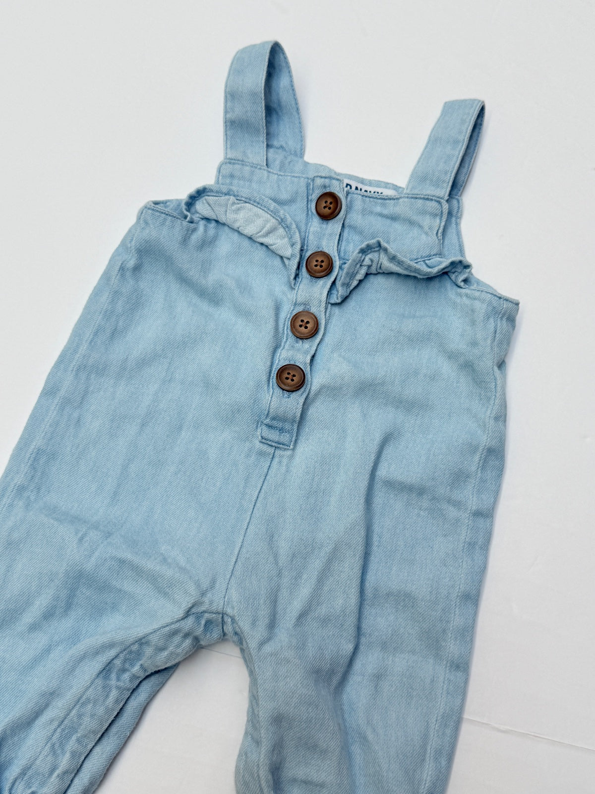 Old Navy Light Wash Denim Overalls 3-6M