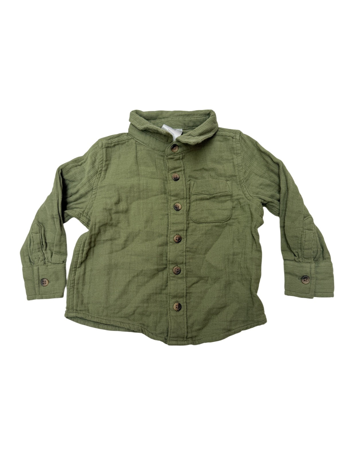 Okie Dokie Green Button-Up Shirt 18M