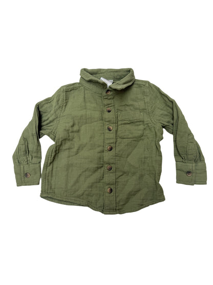 Okie Dokie Green Button-Up Shirt 18M