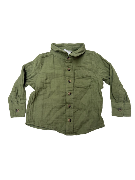 Okie Dokie Green Button-Up Shirt 18M