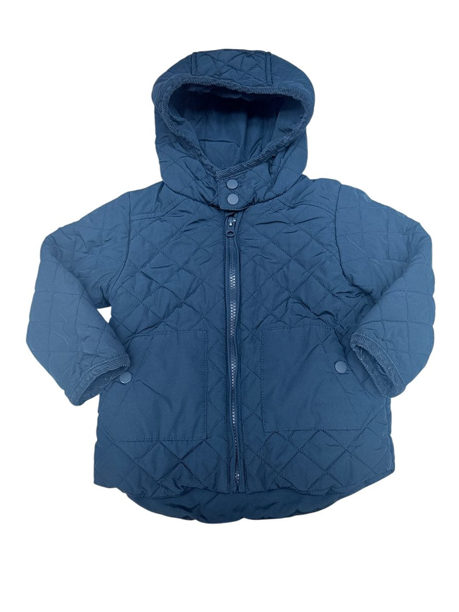 MNG Navy Quilted Hooded Jacket 2/3T