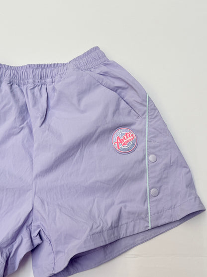 Anta Kids Lavender Snap Shorts Size 10