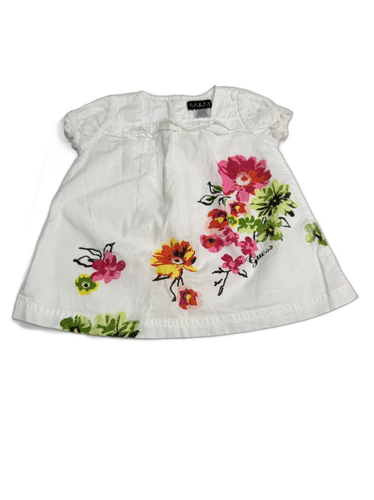 Guess Floral White Baby Dress 24M