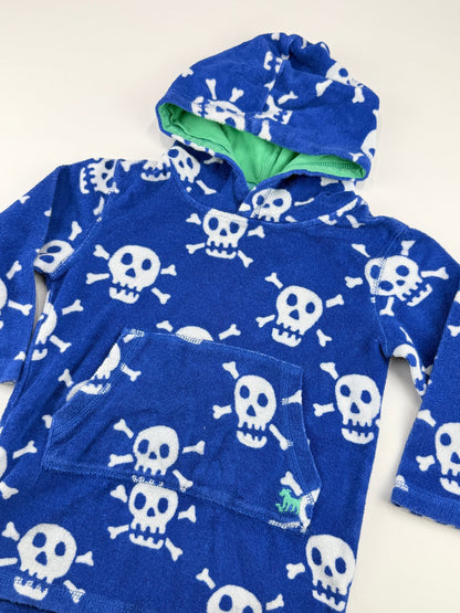 Mini Boden Skull Terry Hoodie 2-3Y