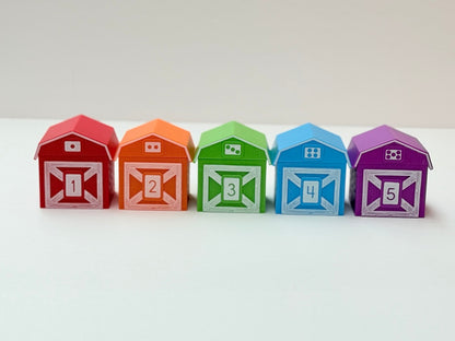 Farm Animal Counting Barns Toy Set 1-5