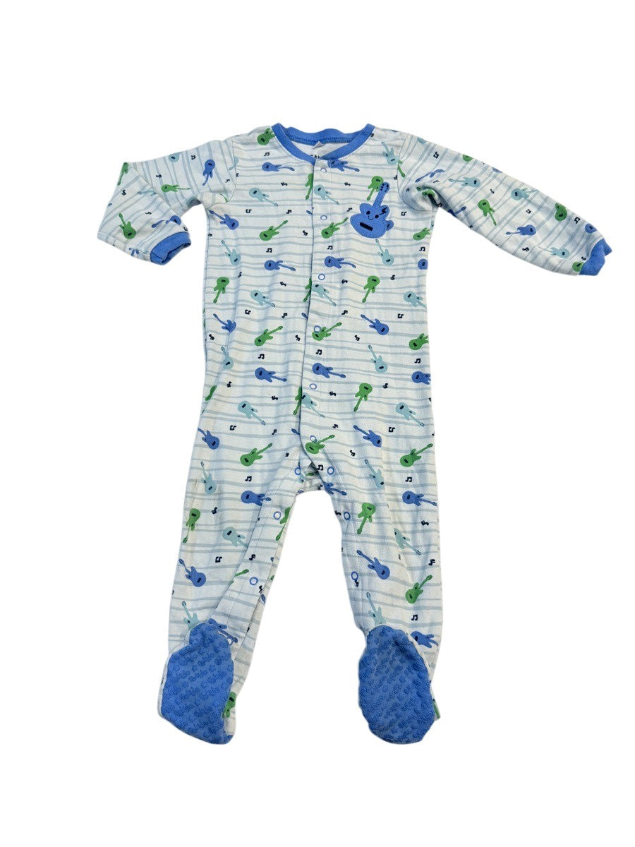 Pekle Guitar Print Footed Sleeper 24M