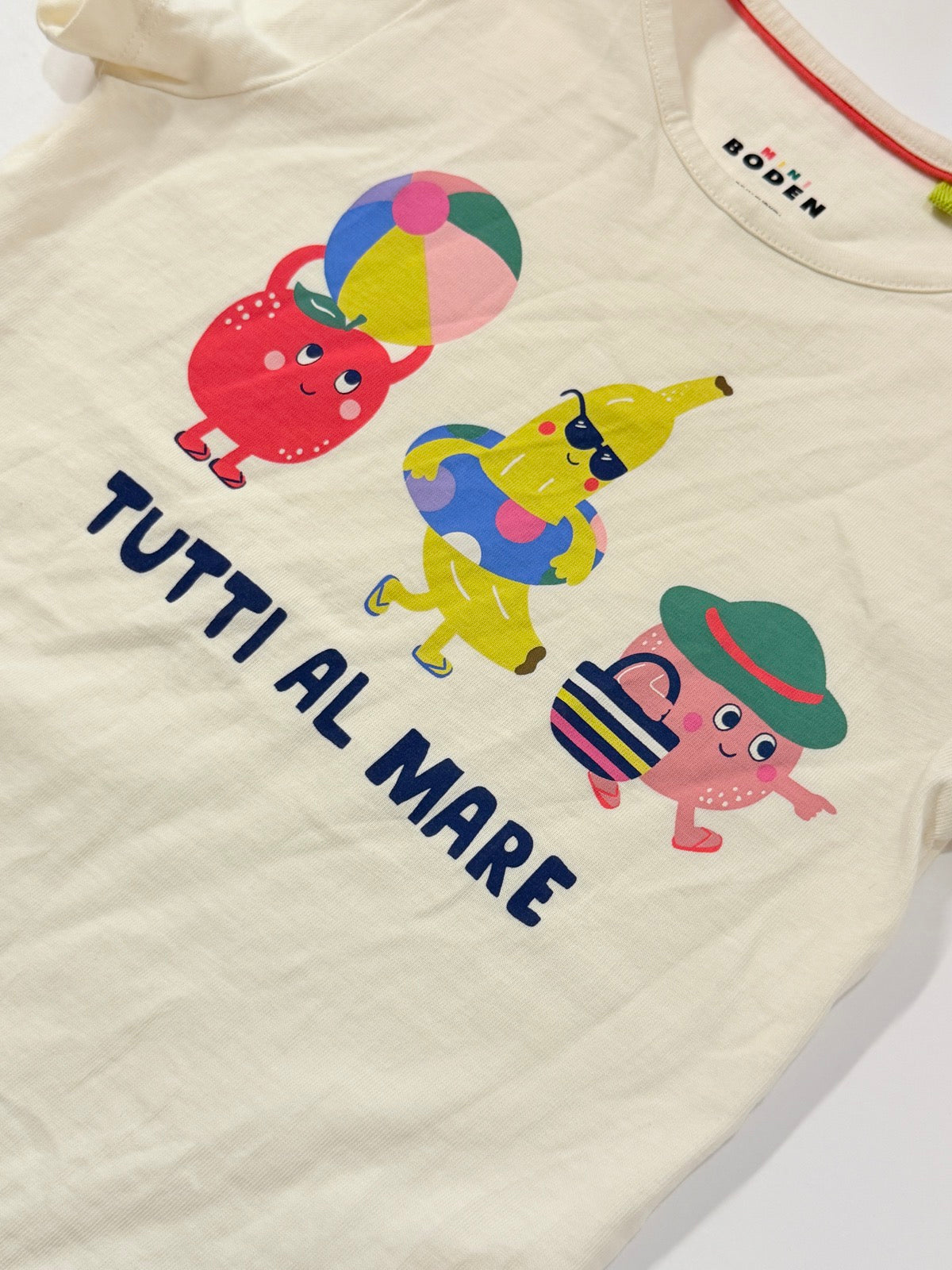 Mini Boden Tutti Al Mare Graphic T-Shirt 6-7Y