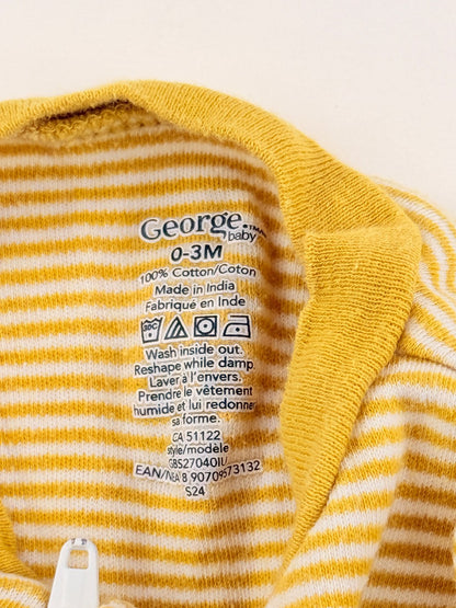 George Baby Striped Sleeper 0-3M
