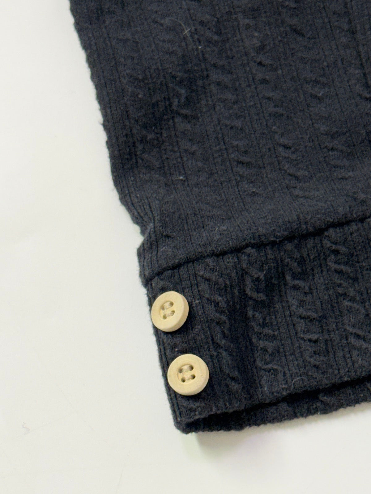 Knit Pants Milon Black Cable Knit Size S