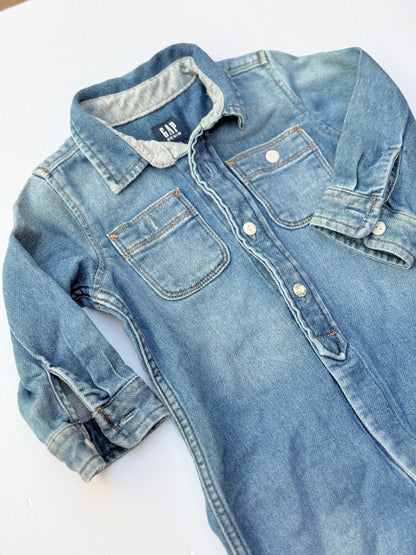 Gap Denim Jumpsuit Romper 18-24m