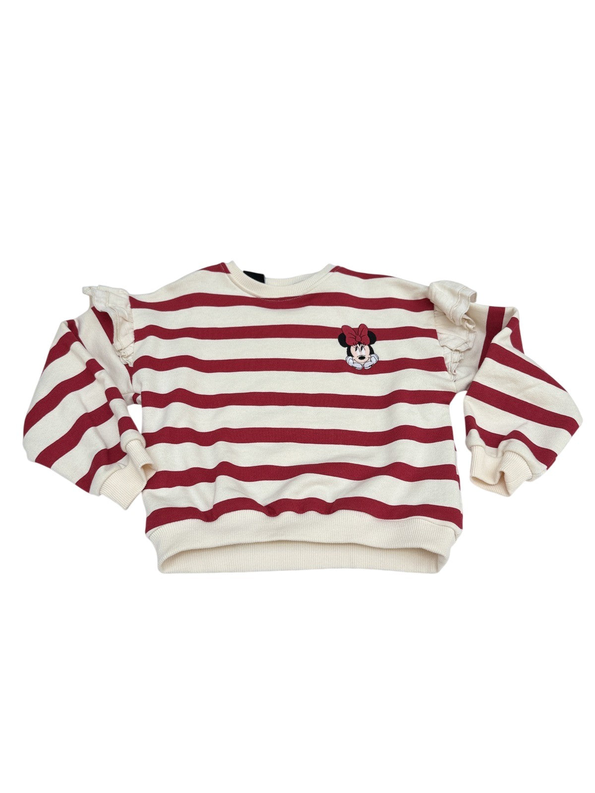 Zara Disney Minnie Mouse Striped Sweatshirt 5-6Y
