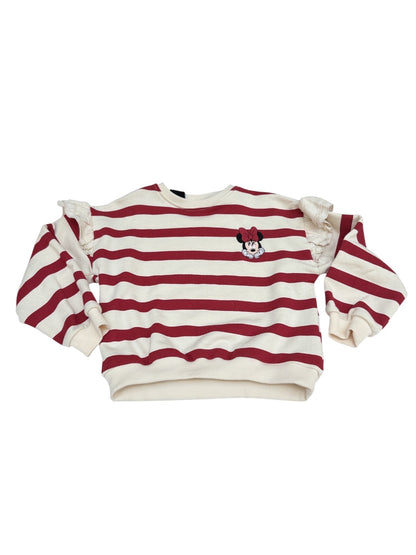 Zara Disney Minnie Mouse Striped Sweatshirt 5-6Y