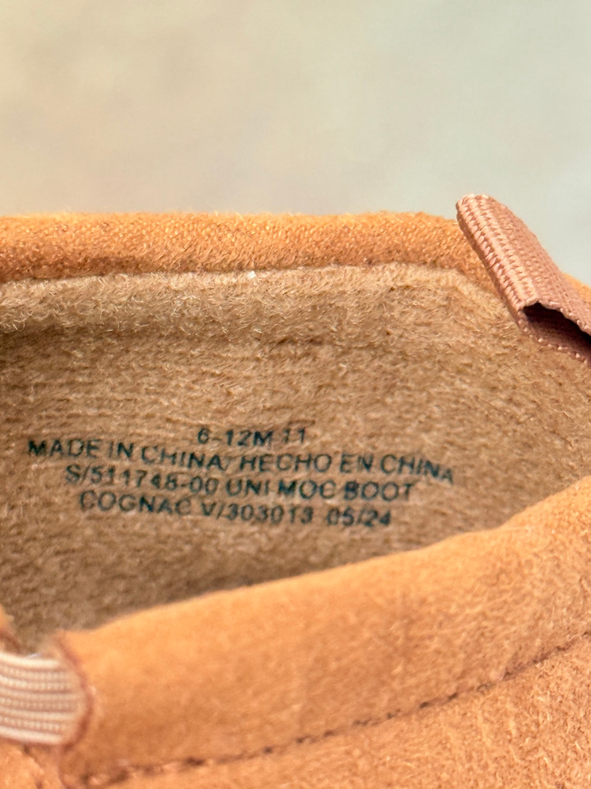 Old Navy Cognac Moc Boot Moccasins 6-12M