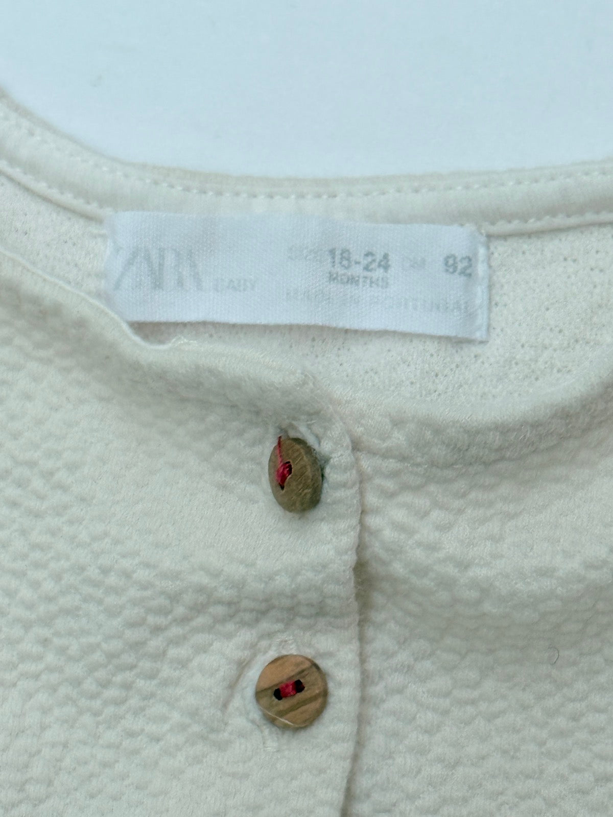 Zara Baby Floral Textured Dress Size 18-24M