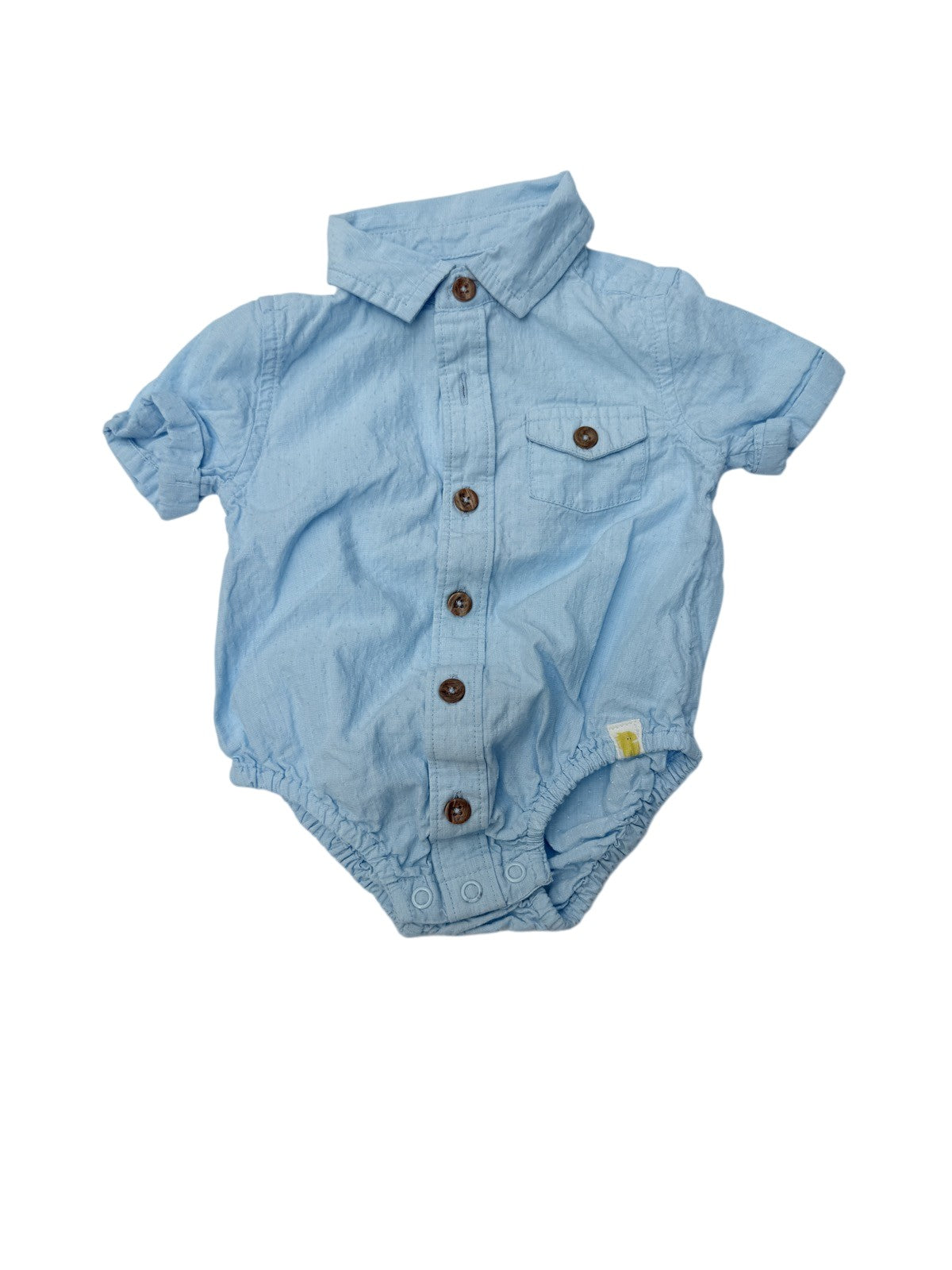 RISE Little Earthling Chambray Bodysuit 6-9M