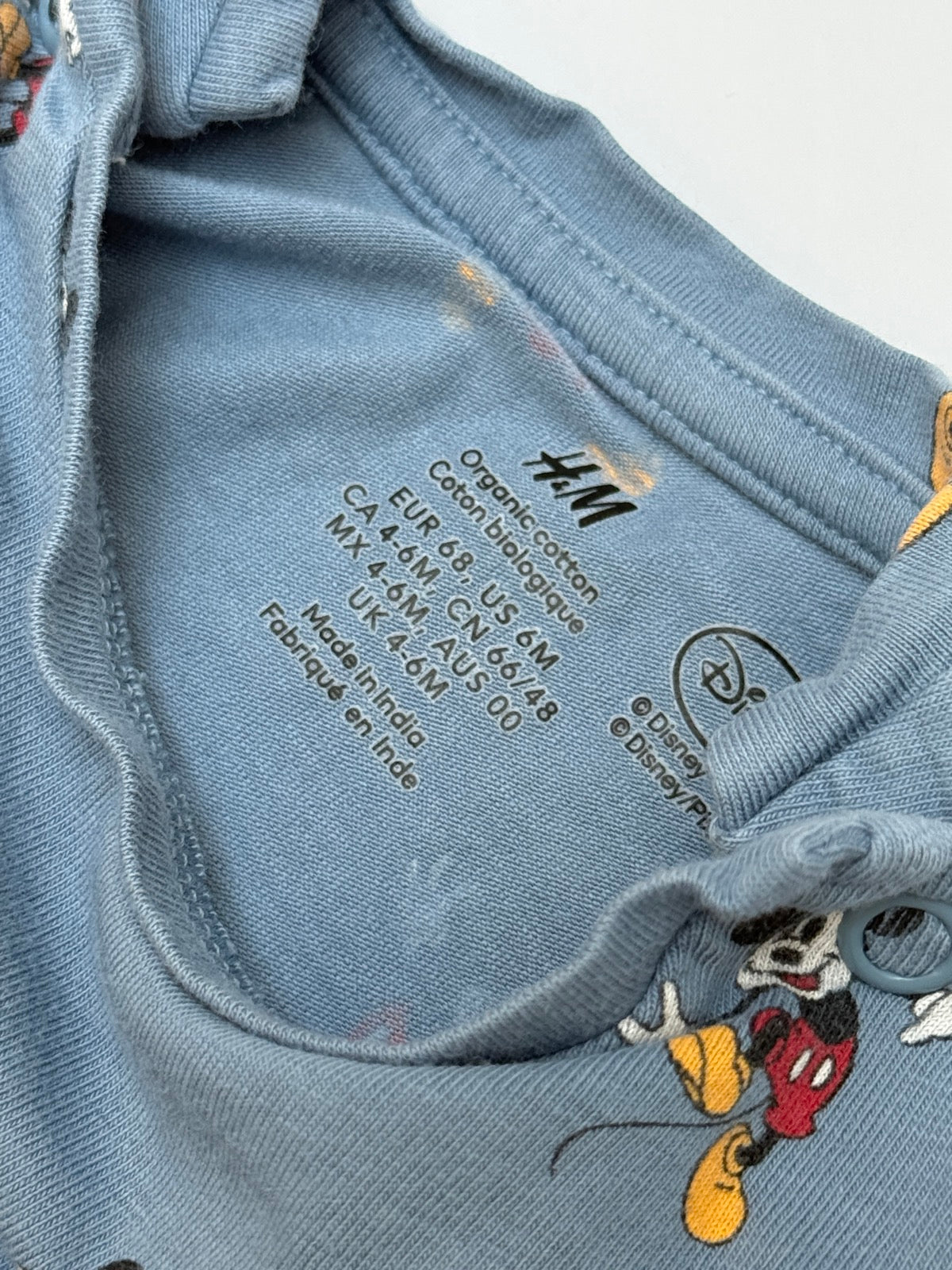 H&M Disney Mickey Mouse Bodysuit 6M