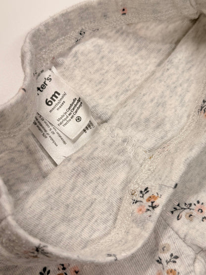 Carter's Gray Floral Leggings 6m