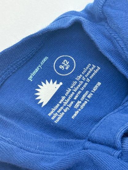 Primary Blue Zip Sleeper Romper 9-12m