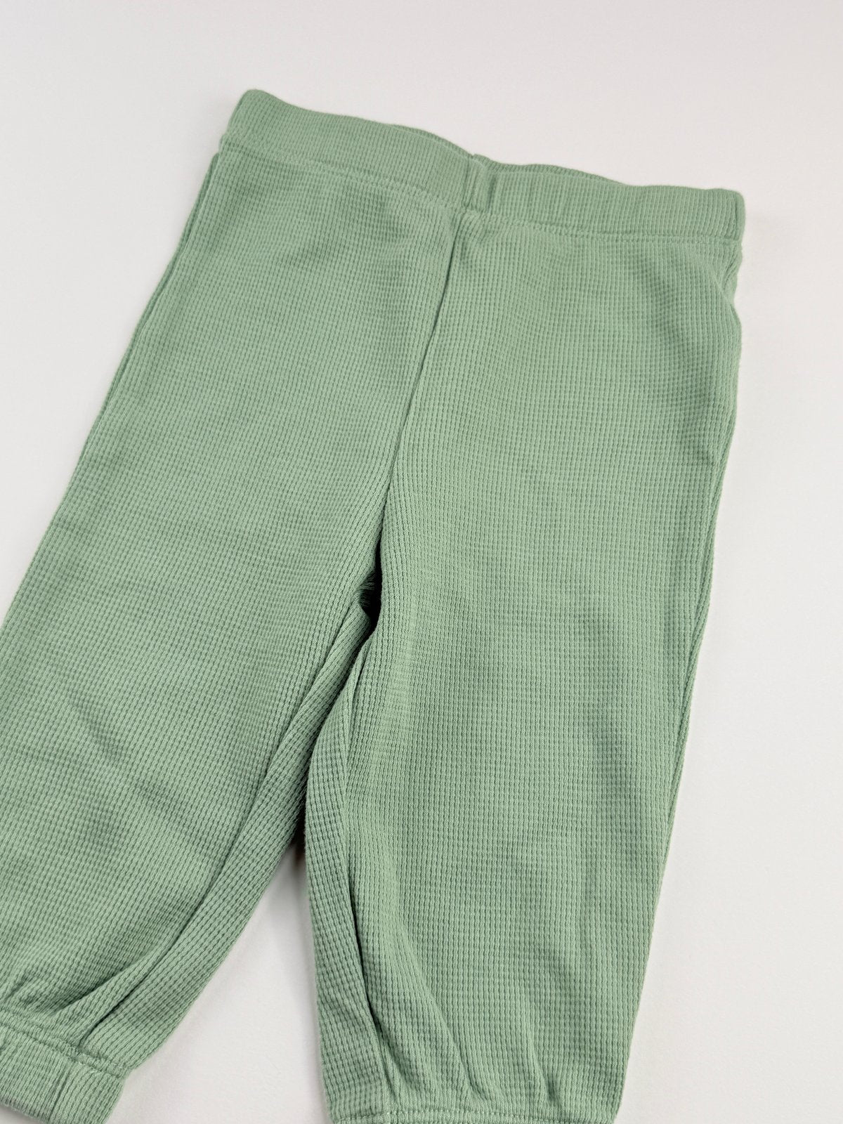 Joe Fresh Green Waffle Knit Joggers 6-12M