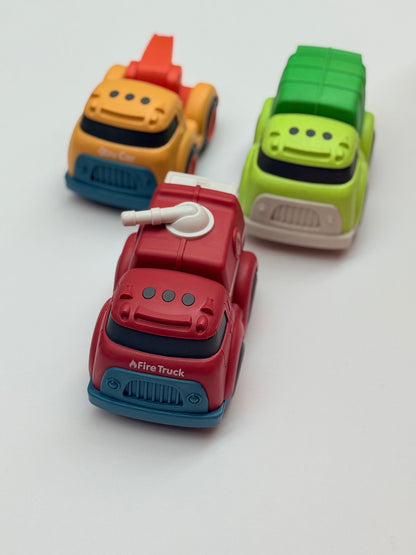 City Car Garbage Fire Truck Toy Set 3